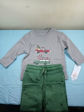 Target Blue Gray 2-Piece Toddler Set - 18M